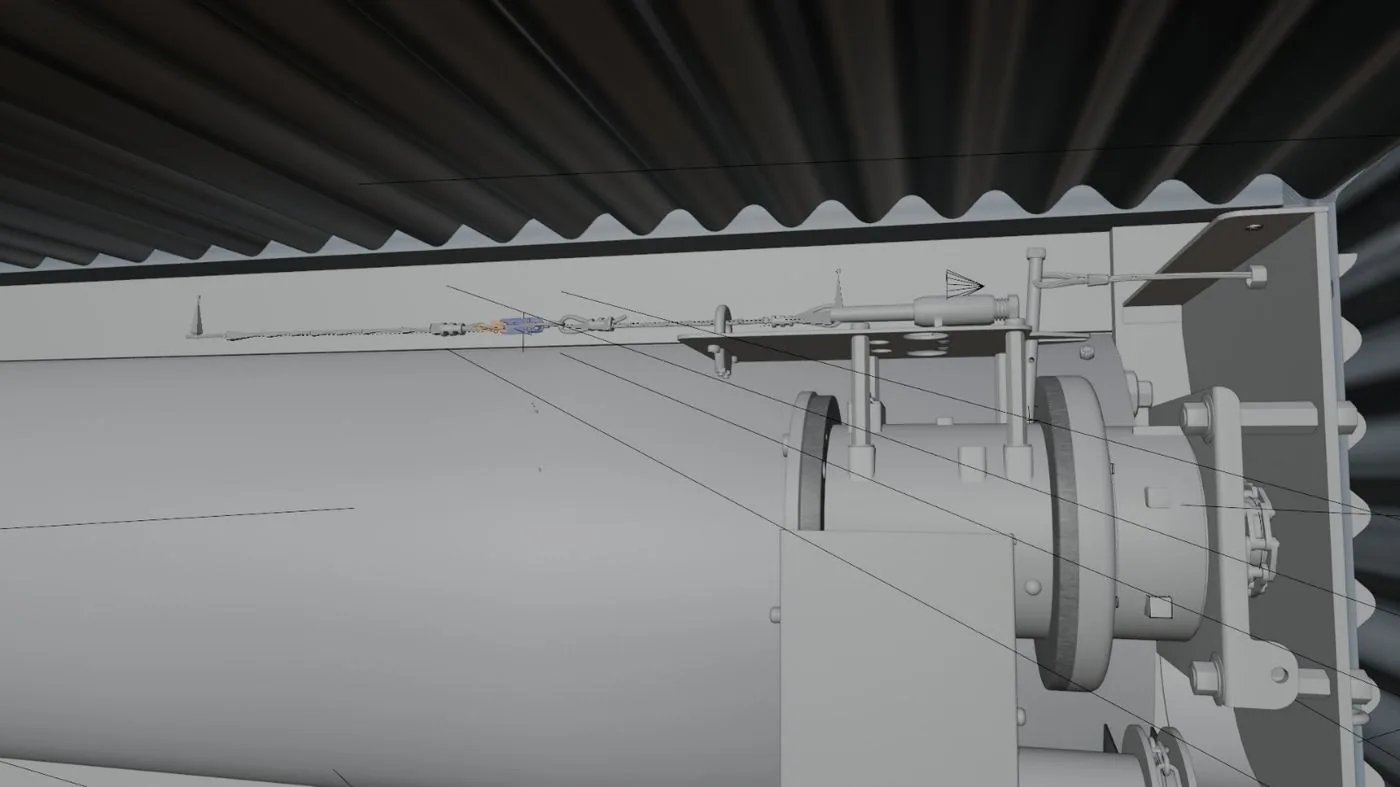 Render maquinaria industrial 3D